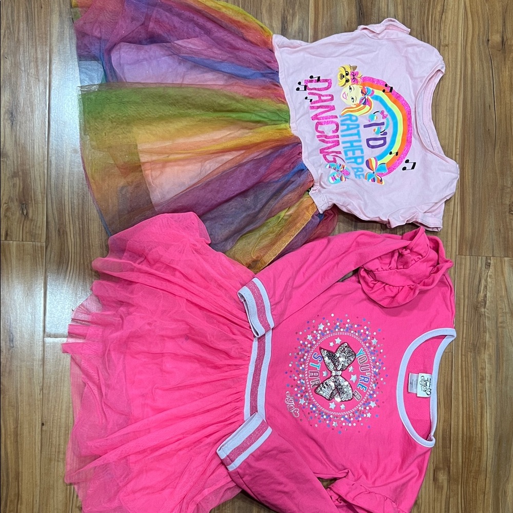 Jojo siwa Colorful Rainbow and Pink Dress Set